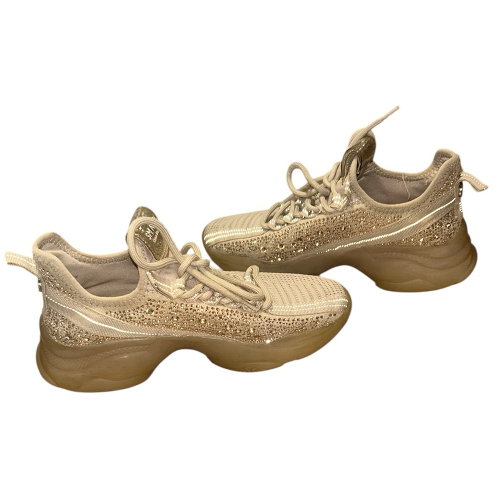 Steve Madden Gold and Tan Women's Sneakers US Size 7.5  they most likely Size 7